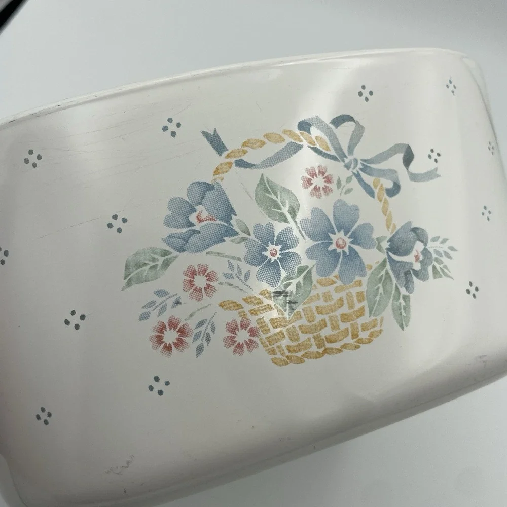 Vintage Corning Ware Country Cornflower A3B Casserole 3 Liter With Pyrex Lid A9C